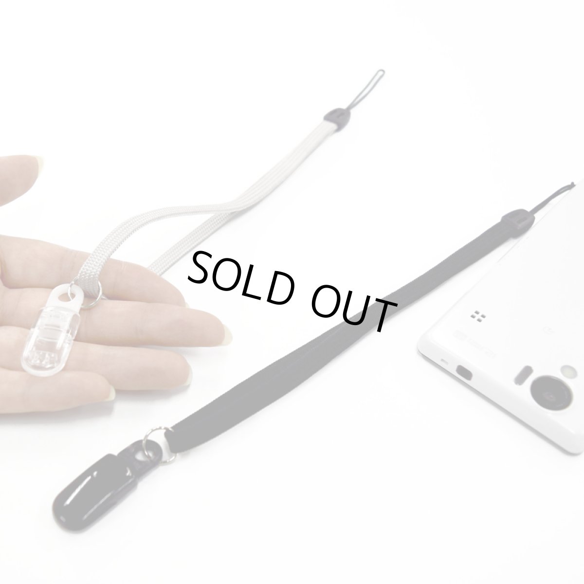 画像2: シンプルハンドストラップ　太紐クリップ付　MS-709 (2)