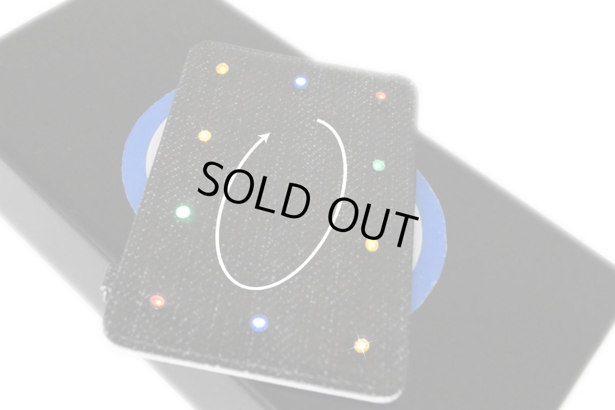 画像6: LED光るパスケース10灯　無地デニム調両面プリント (6)