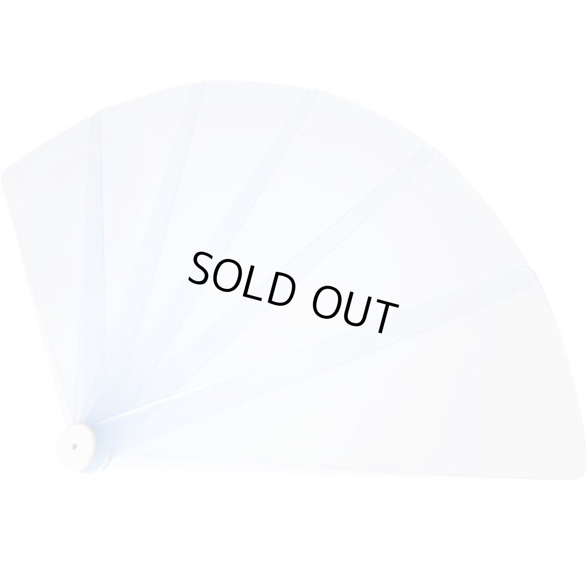 画像6: 丸洗い可能 プラスチック扇子 透明ブルー  (6)